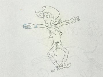 Hanna-Barbera - originele animatietekening - Lucky Luke, Nieuw in verpakking