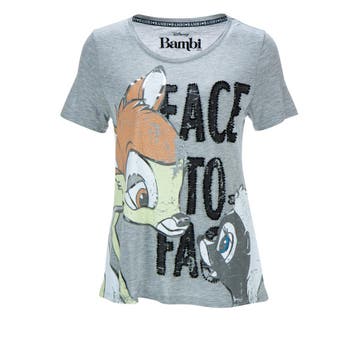 Frogbox • grijs t-shirt met Bambi • 36, Kleding | Dames, Princess goes Hollywood, Verzenden, Nieuw, Maat 36 (S)