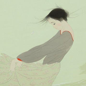 Original Woodblock Print - Kaze no Kanata  (Beyond