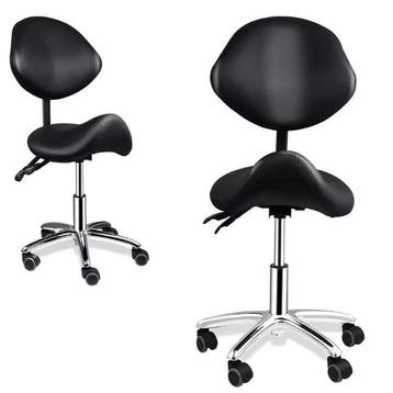 Ergonomische Zadelstoel met Rugleuning en Wielen, Verzenden, Nieuw