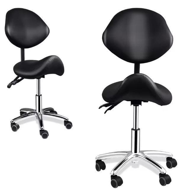Ergonomische Zadelstoel met Rugleuning en Wielen, Huis en Inrichting, Krukjes, Nieuw, Verzenden
