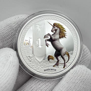 Tuvalu. 1 Dollar 2013 - Mythical Creatures: Unicorn - 1 oz