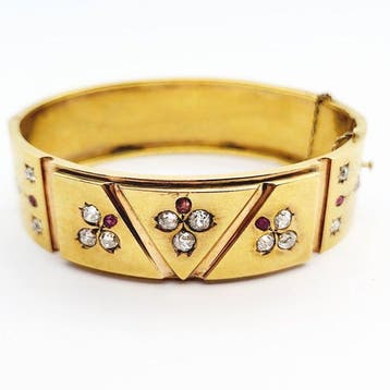 Armband - 18 karaat Geel goud - 1.41ct. tw. Diamant, Sieraden, Tassen en Uiterlijk, Nieuw