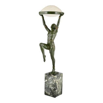 Max le Verrier - Lamp - DANSEUSE A LA COUPE - Metaal, Marmer, Antiek en Kunst