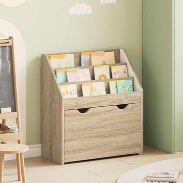 vidaXL Kinderen Boekenkast Sonoma Eiken 60 x 29,5 x 69 cm, Huis en Inrichting, Woonaccessoires | Krantenbakken en Lectuurbakken