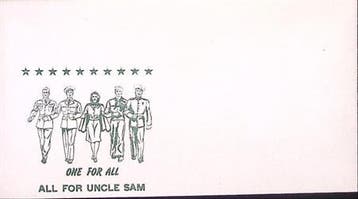 Amerikaanse envelop WWII (lijst optie), Verzenden