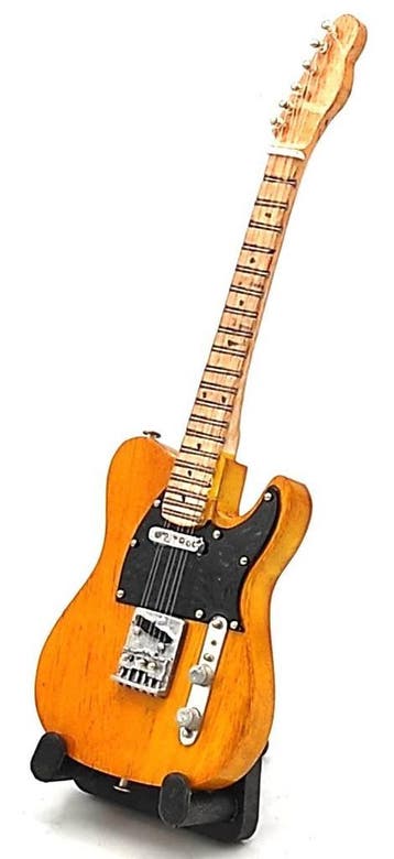 Baby miniatuur replica Telecaster gitaar 15cm B. Springsteen, Ophalen of Verzenden, Nieuw, Pop, Beeldje of Miniatuur