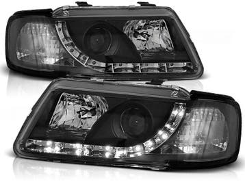 Koplampen Audi A3 8L LED Devil Eyes DRL look Zwart, Auto-onderdelen, Ophalen of Verzenden, Nieuw