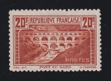 Frankrijk 1929 - Nr. 262B, Pont de Gard geperforeerd 11,, Gestempeld