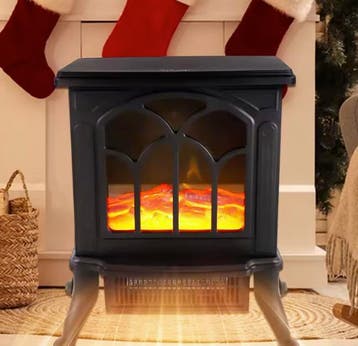 Elektrische haard 1800W met 3D vlam en verwarming, Verzenden, Nieuw