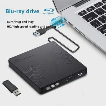 Externe 5-in-1 Blu-ray Drive: BD/DVD/CD Brander & Lezer voor, Verzenden, Nieuw