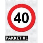 Verkeersbord  40 jaar versiering pakket XL - 40 jaar versi.., Ophalen of Verzenden, Nieuw
