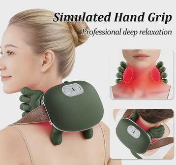 Draagbare Slimme Nek- en Schoudermassager - USB Oplaadbaar,, Verzenden, Nieuw