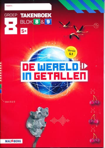 De Wereld  in Getallen versie 5.1 Takenboek blok 1 groep 8 S, Verzenden, Nieuw