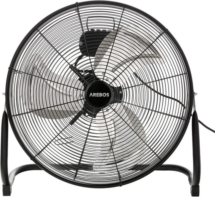 Vloerventilator - 50 cm - Industriele ventilator - Zwart - A, Witgoed en Apparatuur, Ventilatoren, Zo goed als nieuw, Verzenden