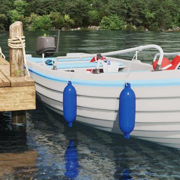 vidaXL Boot fenders 2 st Ø 14 x 50 cm Blauw PVC, Verzenden, Nieuw