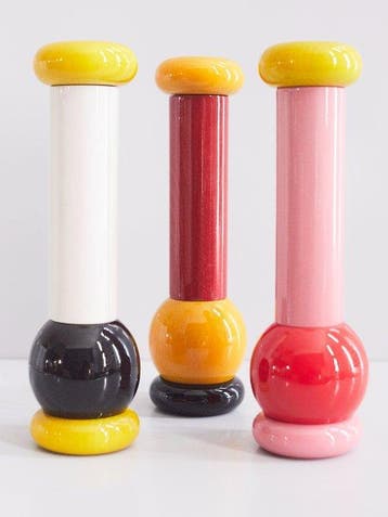 Alessi - Ettore Sottsass - Zout- en pepervaatjes - Twergi