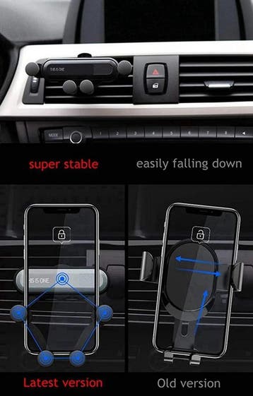 Telefoonhouder auto – Universeel – Stevige Klem – Zwart –, Ophalen of Verzenden, Nieuw