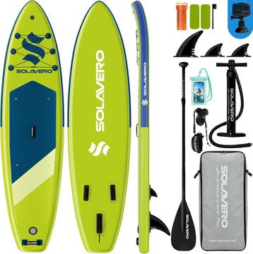 Sup Board - Opblaasbaar Paddle Board - 200 kg - Groen/Blauw, Verzenden, Zo goed als nieuw
