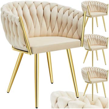 Set eetkamerstoelen Astano fluweel, knoopdesign, Verzenden, Nieuw