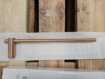 Saniclear Academy dubbele reserve rolhouder geborsteld, Doe-het-zelf en Verbouw, Sanitair, Ophalen of Verzenden, Nieuw, Koper
