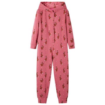 vidaXL Kinderonesie met capuchon 92 oudroze, Verzenden, Nieuw