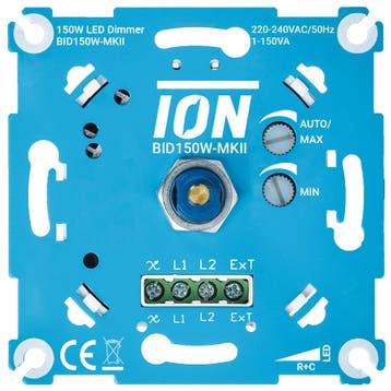 ION LED Muurdimmer 0.3-150W Fase Afsnijding + Fase aansni..., Ophalen of Verzenden, Nieuw