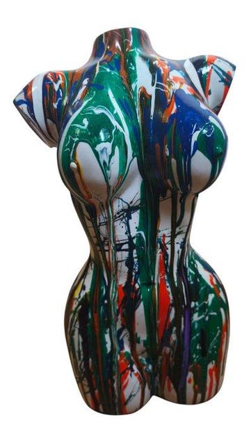 SutuDesigns - Sutu - Buste, La Dama - 39 cm - Hars, acryl -