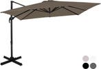 2dekans | VONROC Premium Zweefparasol Pisogne 300x300cm –, Ophalen of Verzenden, Zo goed als nieuw