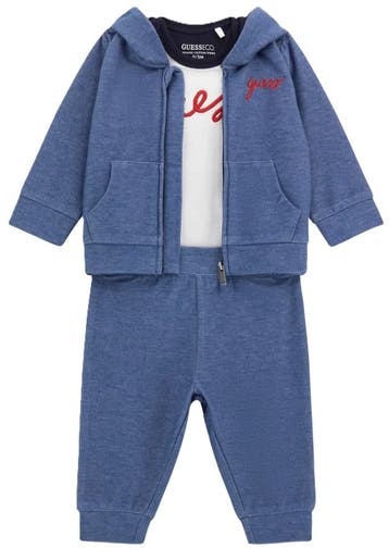 Guess baby Joggingpakje blauw 3pc - 62 (2-4 maanden), Ophalen of Verzenden, Nieuw