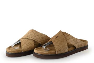 Stefano Lauran Slippers in maat 42 Bruin, Slippers, Bruin, Zo goed als nieuw, Stefano Lauran