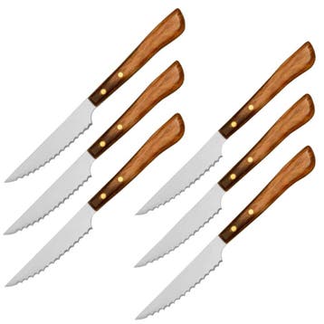 GGM Gastro | Steakmessenset - 6-delig | STMSP6 | STMSP6, Huis en Inrichting, Keuken | Bestek, Verzenden, Nieuw