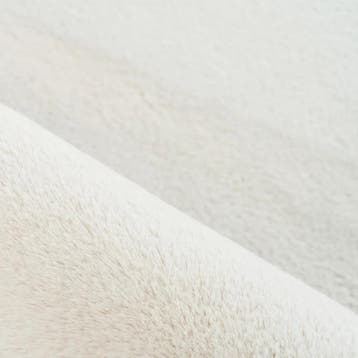 Wasbaar Vloerkleed | Pouffy | Uni | Crème | 140x200 cm, Verzenden, Nieuw