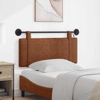 vidaXL Hangend hoofdbord Met LED-verlichting Bruin Antiek PU, Verzenden, Nieuw, Bruin, Overige materialen