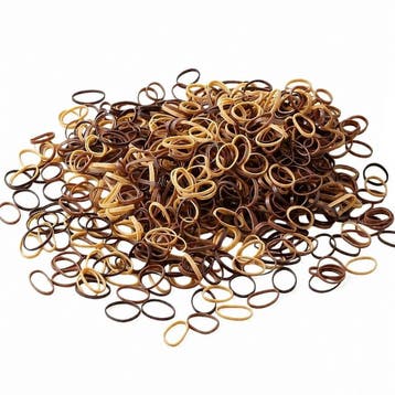 Fako Fashion - 1000x Gekleurde Mini Elastiekjes Bruin -, Verzenden, Nieuw