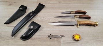 Léopard - Tafelmessenset (8) - Staal, Hout, Leder, Antiek en Kunst