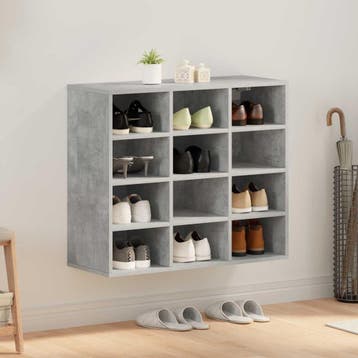 vidaXL Schoenenkast 77,5 x 30 x 67 cm Bewerkt hout, Verzenden, Nieuw