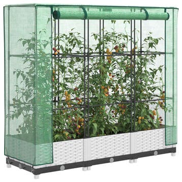vidaXL Plantenbak verhoogd met kashoes 120x40x123 cm, Verzenden, Nieuw, Minder dan 60 cm, 60 cm of meer