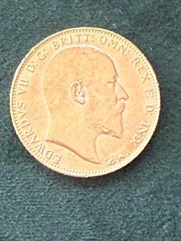 Verenigd Koninkrijk. Edward VII. Sovereign 1907, Postzegels en Munten