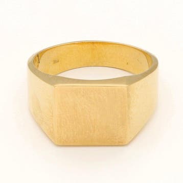 Ring - 18 karaat Geel goud - Zegelring, Sieraden, Tassen en Uiterlijk, Ringen, Nieuw