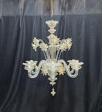 Kroonluchter - Bloemen - Muranoglas - 6 lampen