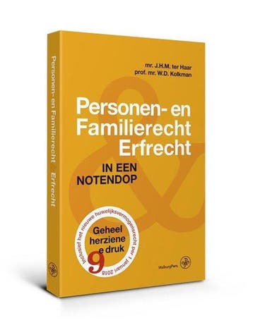 9789462492837 Personen- en familierecht  Erfrecht, Verzenden, Zo goed als nieuw, J.H.M. ter Haar
