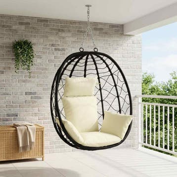 vidaXL Adirondack Kussen PUTTEN 100% Polyester Crèmekleurig, Verzenden, Nieuw