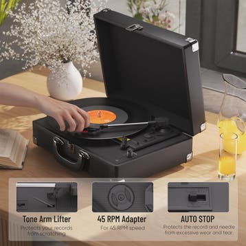 MAIO Platenspeler met Ingebouwde Stereo Speakers en Koptelef, Verzenden, Nieuw