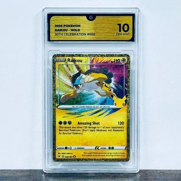 Pokémon Graded card - Raikou Holo 050 - 30th Anniversary –, Nieuw