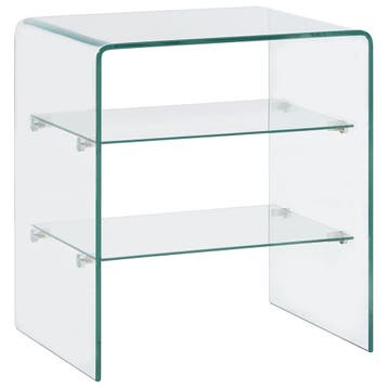 vidaXL Salontafel 50x40x56 cm gehard glas, Huis en Inrichting, Minder dan 50 cm, 50 tot 100 cm, Verzenden, Nieuw