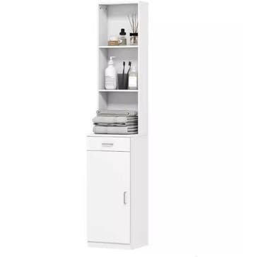 Verticale Badkamerkast 179 cm – Compacte Opbergoplossing Wit, Huis en Inrichting, Badkamer | Badkamermeubels, Verzenden, Nieuw