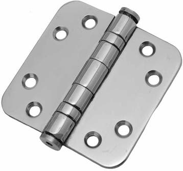 Kogellagerscharnier 7676 mm ronde hoek rvs gepolijst, Verzenden, Nieuw