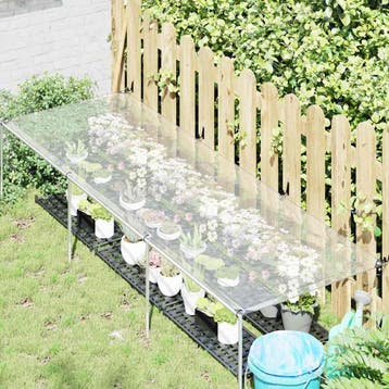 vidaXL Plantenafdekking met zeilringen 1x3 m polyethyleen, Verzenden