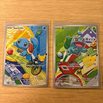 Pokémon - 2 Card - Squirtle, Bulbasaur MEP 037; MEP 039 Full, Nieuw